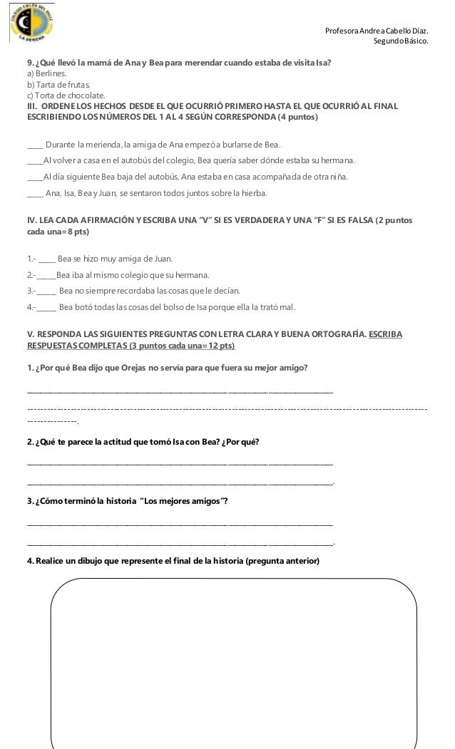 Evaluacion Los Mejores Amigos