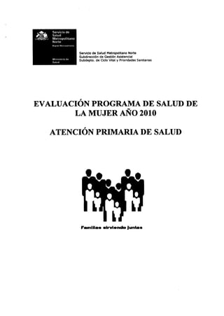 Evaluación programa de salud de la mujer 2010