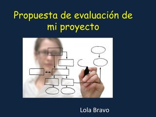 Propuesta de evaluación de
mi proyecto
Lola Bravo
 