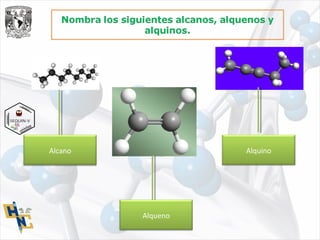 Alcano
Alqueno
Alquino