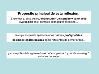 Evaluación y competencias básicas