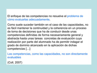 Evaluación y competencias básicas