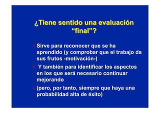 Evaluar para aprender
