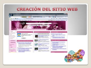 CREACIÓN DEL SITIO WEB 
