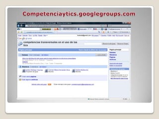 Competenciaytics.googlegroups.com