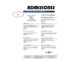 ADMISIONES
4
 
