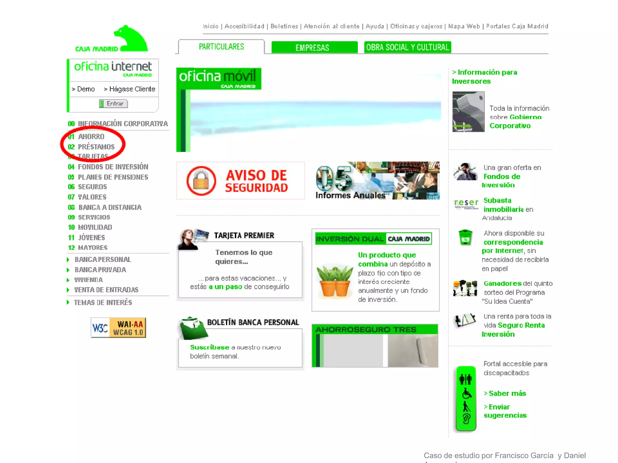 Caso de estudio por Francisco García y Daniel
 