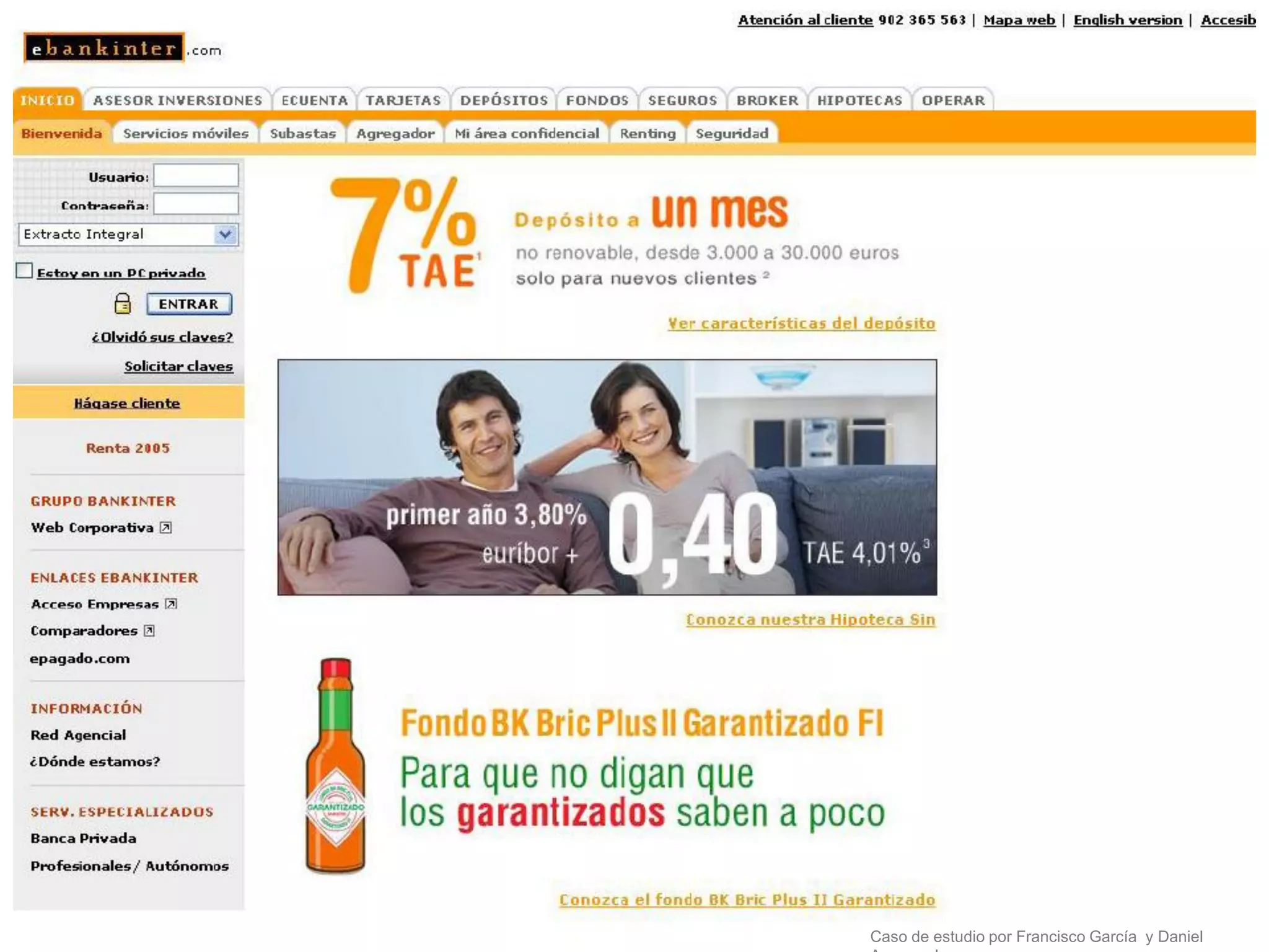 Caso de estudio por Francisco García y Daniel
 