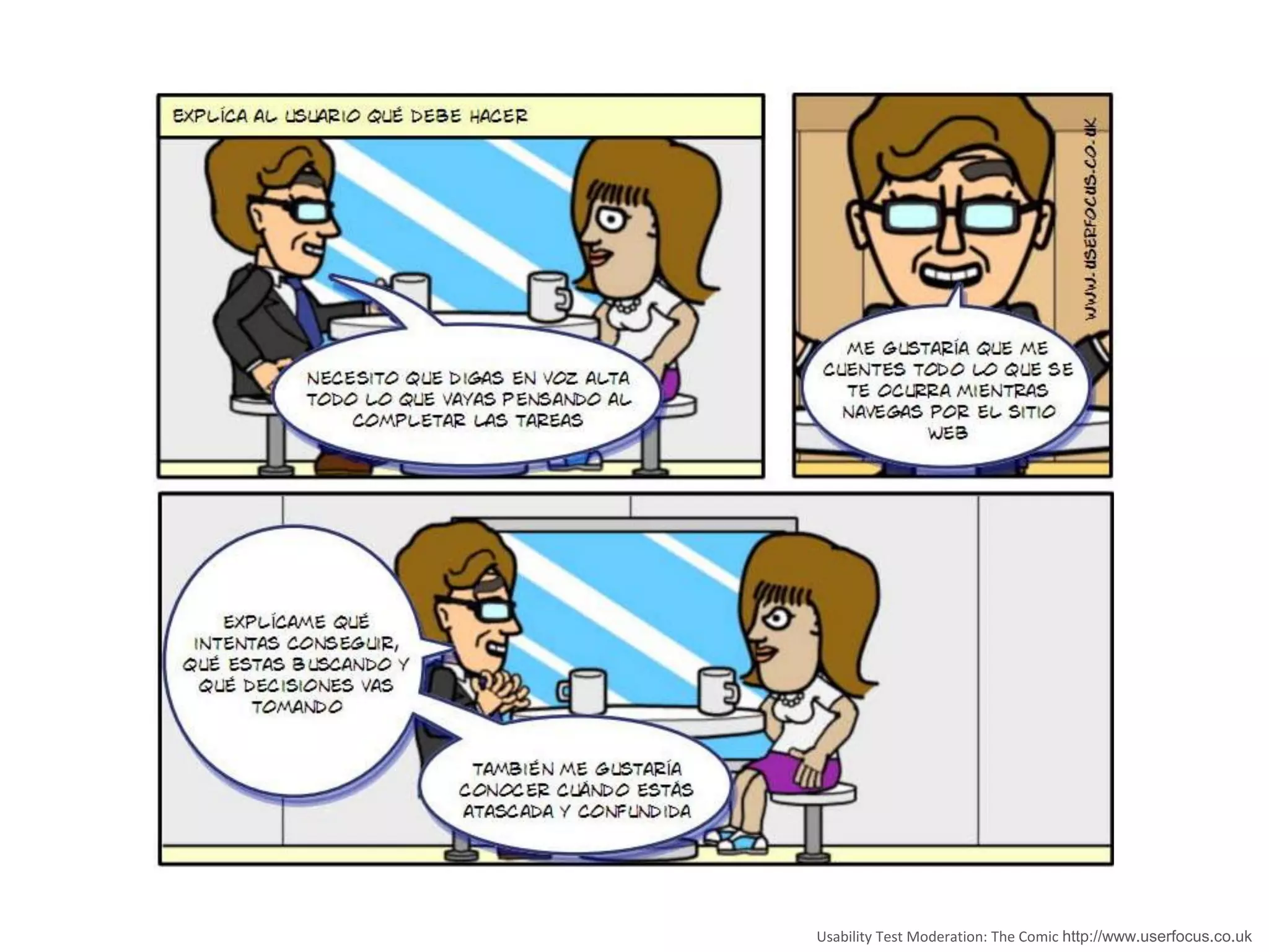 Usability Test Moderation: The Comic http://www.userfocus.co.uk
 