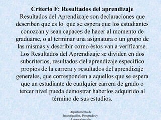 F.1.B.2.- CONDUCCIÓN DE EXPERIMENTOF.1.B.3.- ANÁLISIS DE DATOSF.1.B.4 INTERPRETACIÓN DE LA INFORMACIÓNDepartamento de Investigación, Postgrados y Autoevaluación