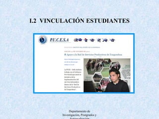 Departamento de Investigación, Postgrados y Autoevaluación“LAS COLUMNAS SON EL SOPORTE DE LA EDIFICACIÓN COMO LOS  CRITERIOS  CUMPLIDOS SON EL SOPORTE DE LA CALIDAD DE UNA CARRERA”