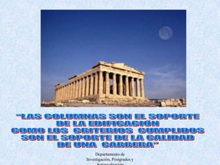 Departamento de Investigación, Postgrados y AutoevaluaciónACREDITACIÓN