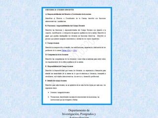 Departamento de Investigación, Postgrados y Autoevaluación