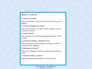 Departamento de Investigación, Postgrados y Autoevaluación