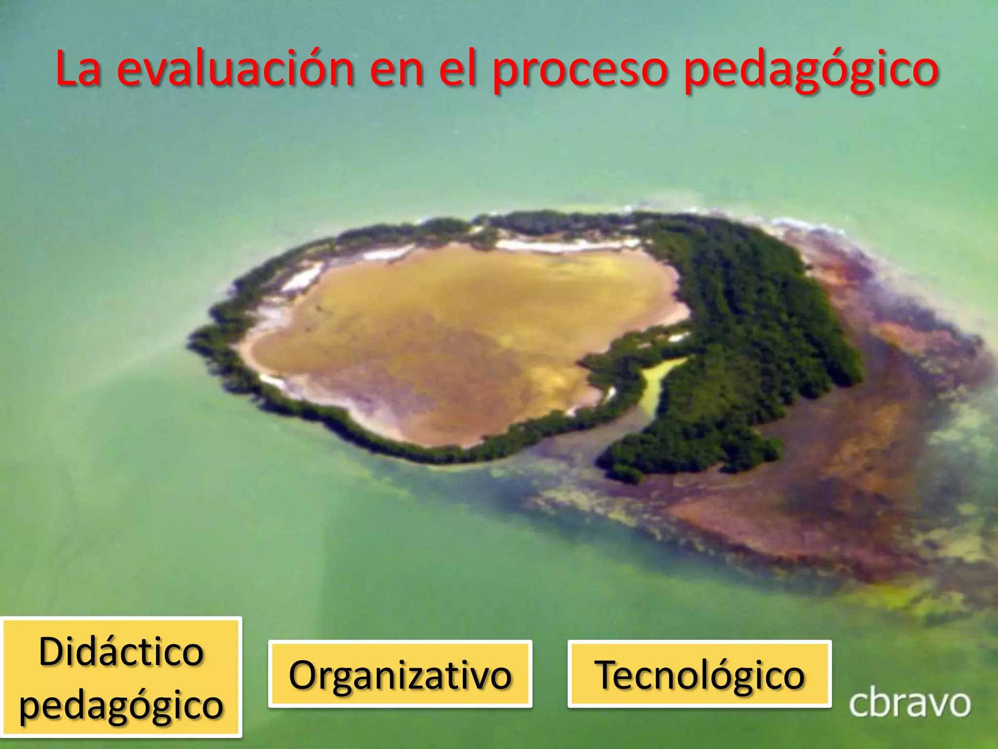La evaluación en el proceso pedagógico




 Didáctico
             Organizativo   Tecnológico
pedagógico
 