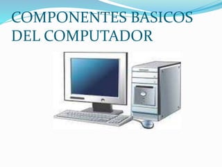 COMPONENTES BASICOS
DEL COMPUTADOR
 