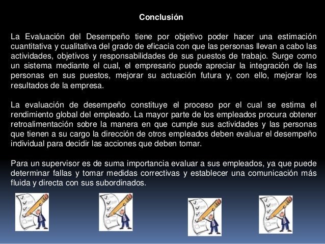 Conclusion Sobre La Evaluacion Del Desempeño www.slideshare.net