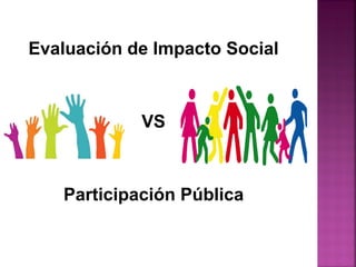 Evaluación de Impacto Social
VS
Participación Pública
 