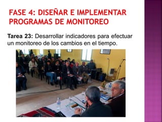 Tarea 23: Desarrollar indicadores para efectuar
un monitoreo de los cambios en el tiempo.
 