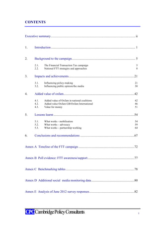 CONTENTS


Executive summary ................................................................................................