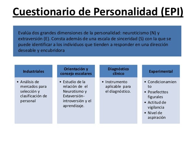Evaluacion de la personalidad