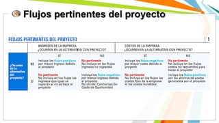 Flujos pertinentes del proyecto
 