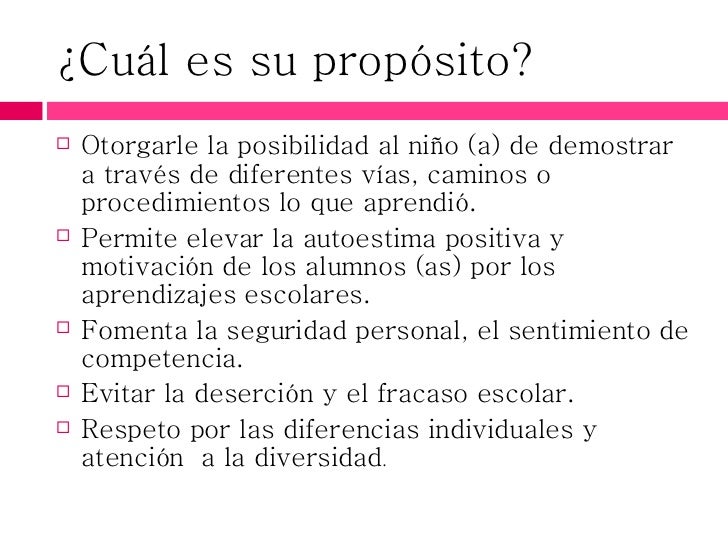 Resultado de imagen para cual es el propósito de la evaluación