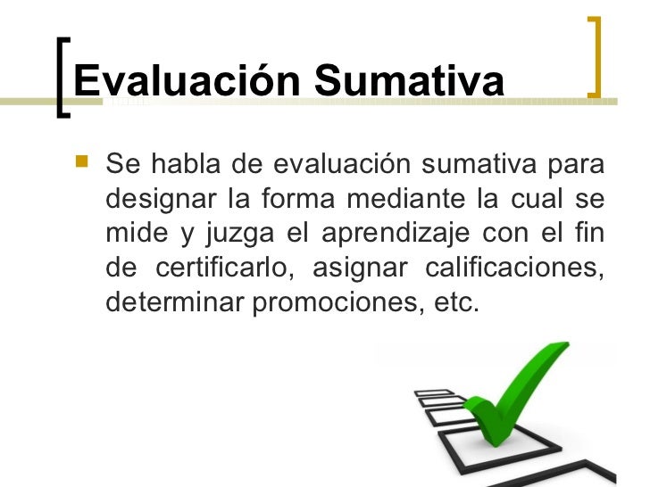 Evaluacion Formativa y Sumativa