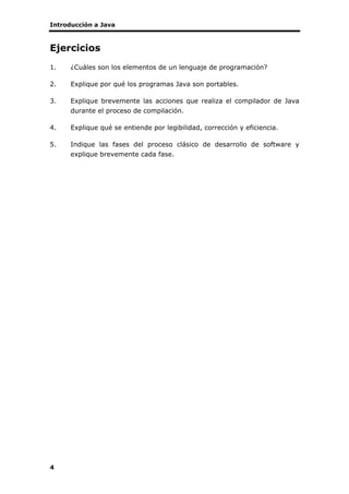 Ejercicios de evaluación de fundametnos de programacion en JAva | PDF