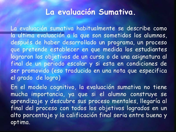 Evaluacion sumativa
