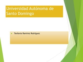 Universidad Autónoma de
Santo Domingo



Teofania Ramírez Rodríguez

 