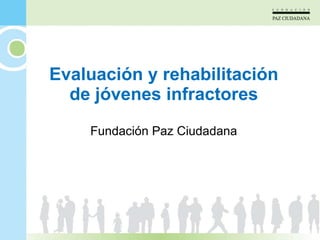 Evaluación y rehabilitación de jóvenes infractores Fundación Paz Ciudadana 