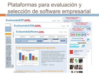 Plataformas para evaluación y selección de software empresarial 