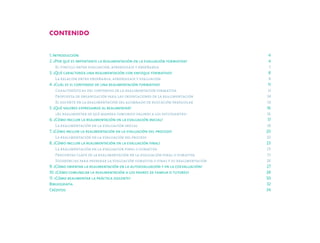 CONTENIDO
1. Introducción  	 4
2. ¿Por qué es importante la realimentación en la evaluación formativa?  	 4
El vínculo ent...