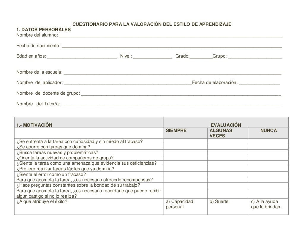 documentos para evaluar a los niños con necesidades educativas especi…