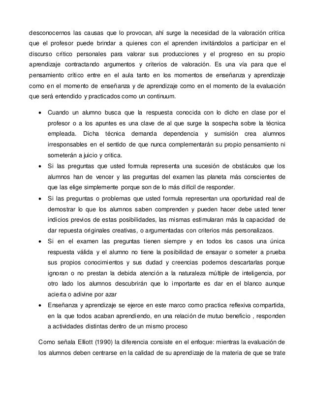 Evaluar para conocer examinar para excluir