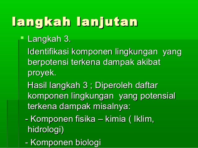 Evaluasi dampak amdal Evaluasi dampak amdal