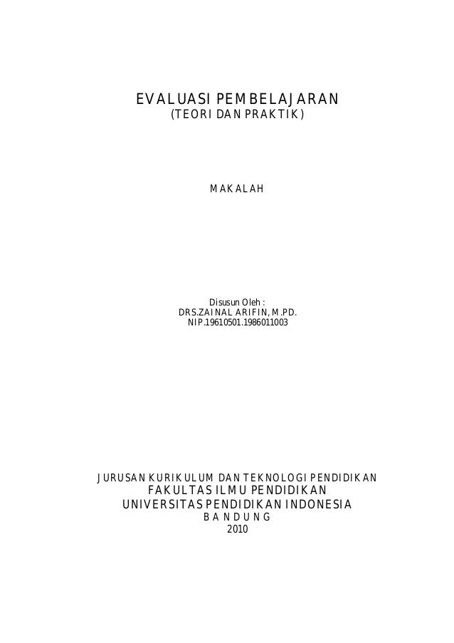 Evaluasi Pembelajaran Makalah