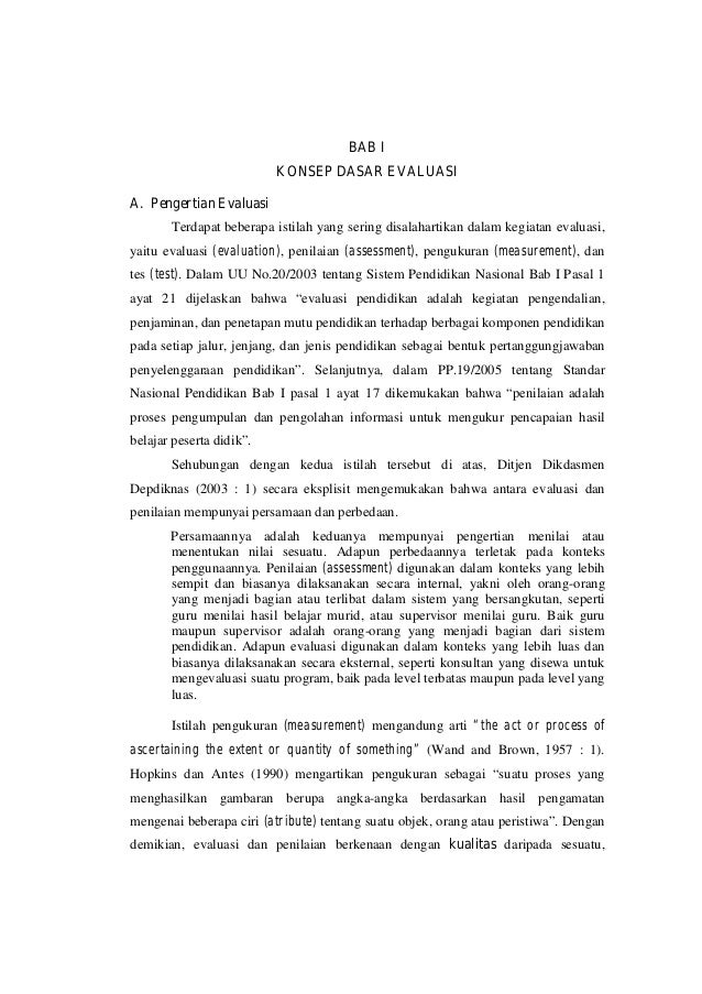Evaluasi Pembelajaran Makalah