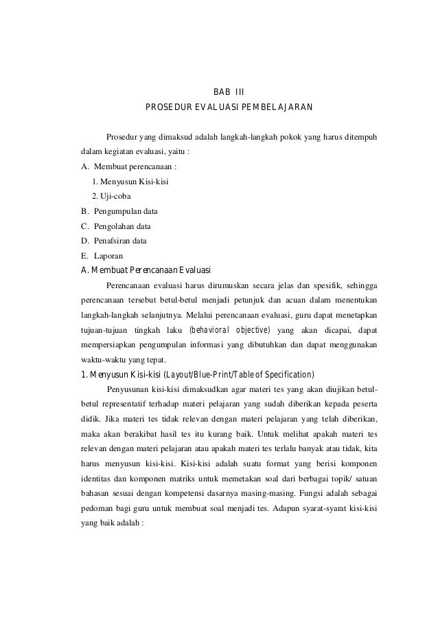 Contoh Evaluasi Hasil Observasi Contoh Brends