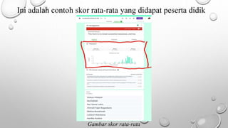Ini adalah contoh skor rata-rata yang didapat peserta didik
Gambar skor rata-rata
 