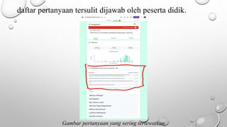 daftar pertanyaan tersulit dijawab oleh peserta didik.
Gambar pertanyaan yang sering terlewatkan
 
