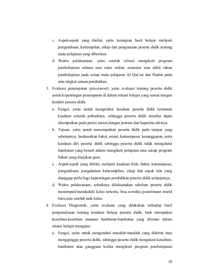 Evaluasi Pembelajaran Pendidikan Agama Islam Di Sekolah