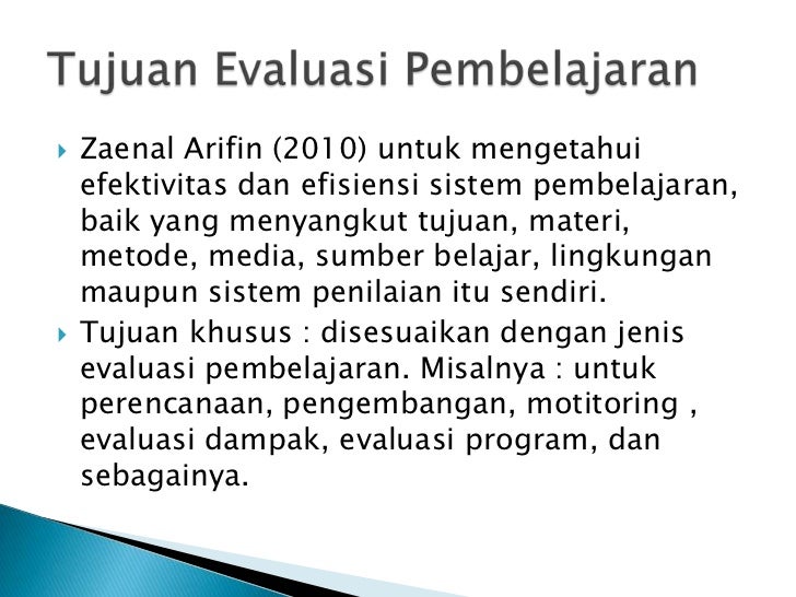 evaluasi pembelajaran evaluasi pembelajaran