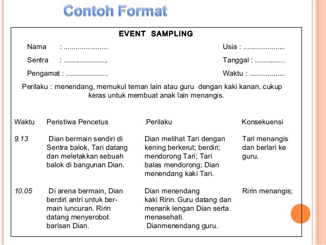 Evaluasi Perkembangan Anak 2011