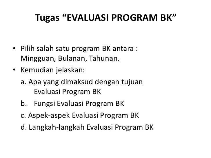 Evaluasi Supervisi Bk 1