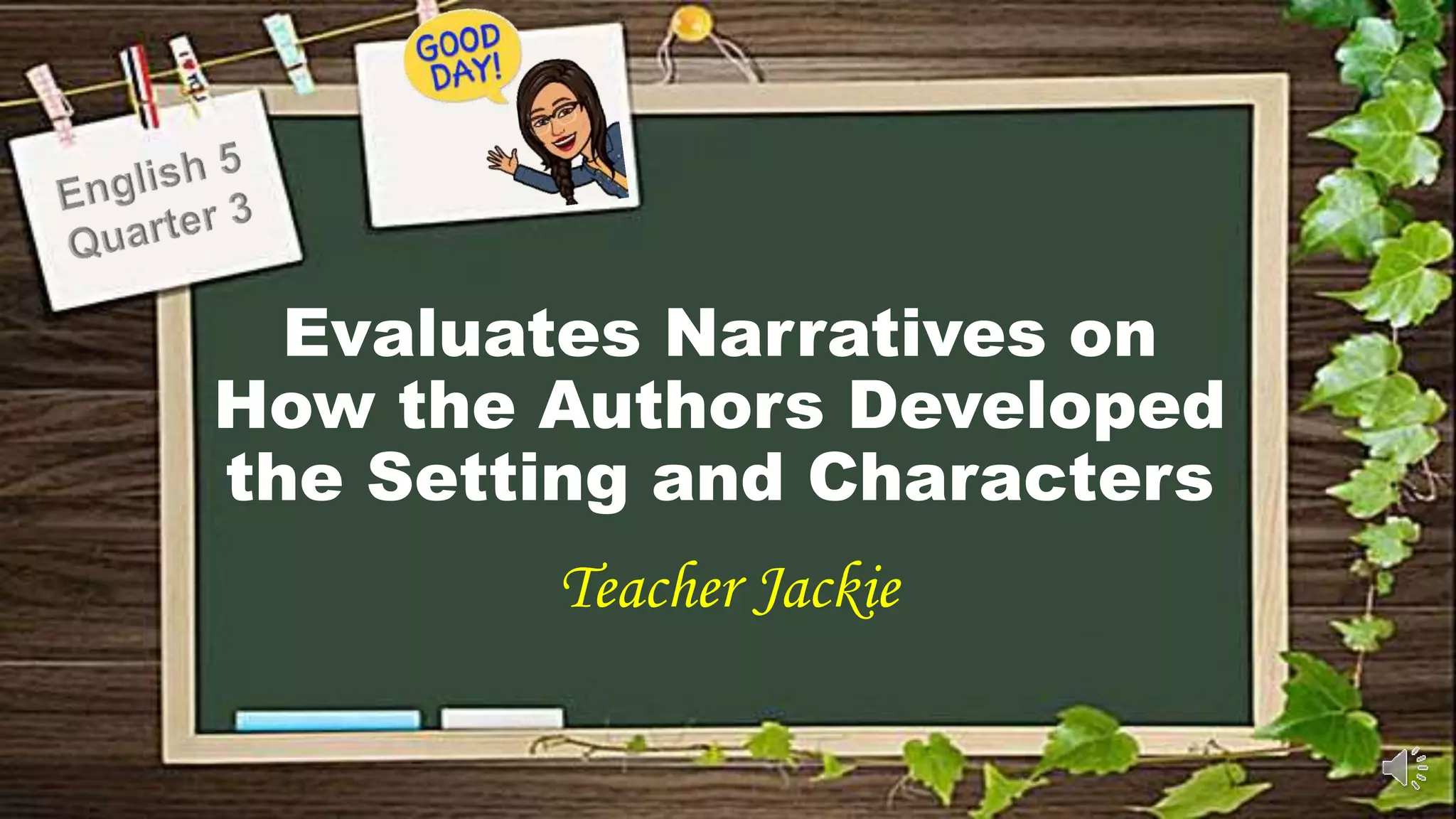Evaluate Narratives | PPT