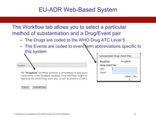 Evaluating and Investigating Drug Safety Signals with Public Databases ...