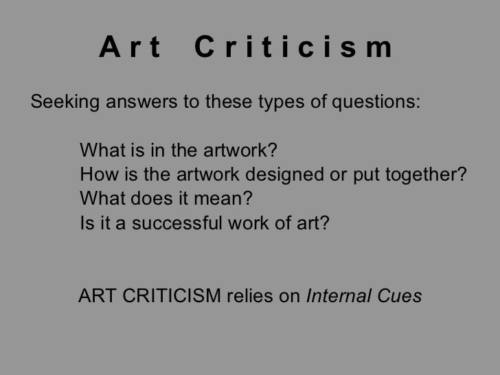 Evaluating Art Approaches