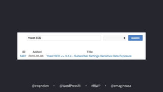 @cwpnolen @emagineusa@WordPressRI #RIWP
 